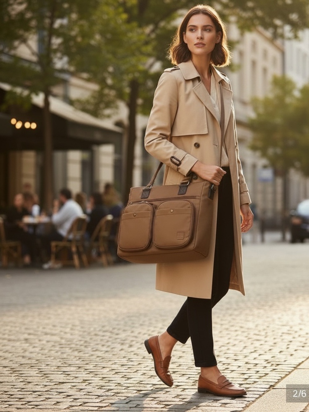 IHKWIP The Mini Cargo Catchall Tote with Crossbody Strap in Mocha